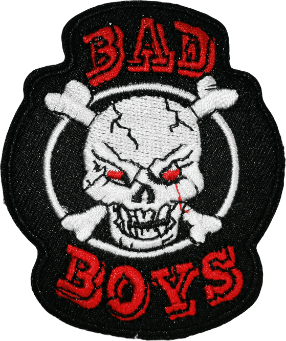 Hovedbilde Patch: BAD BOYS (Roundish M ) svart/hvit/rød jakkemerke