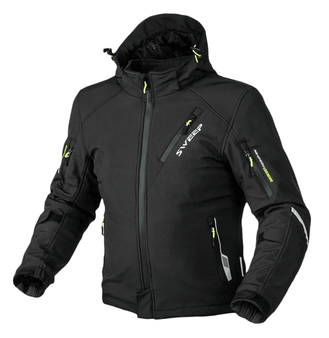 Hovedbilde Sweep Breakout Softshell MC-Jakke Svart/Gul