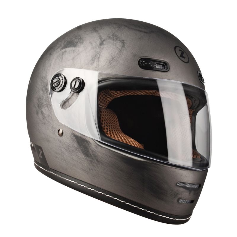 Lazer OROSHI CAFE RACER Børstet ALU matt helhjelm