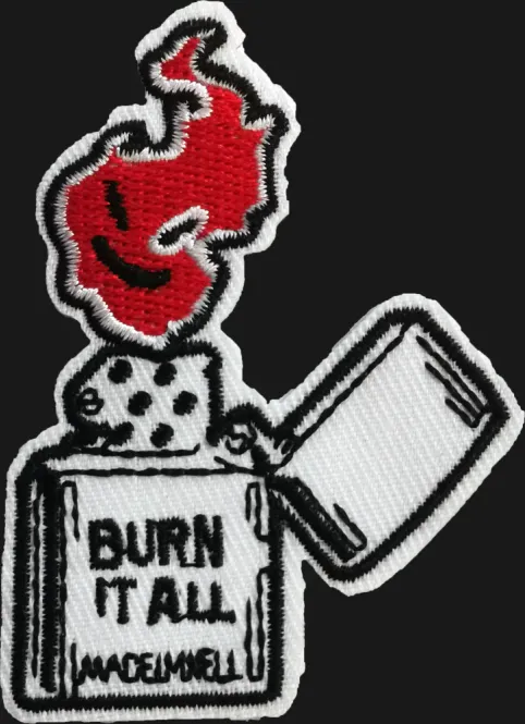 Hovedbilde Patch: Burn it All Lighter (rund S) multicolor jakkemerke