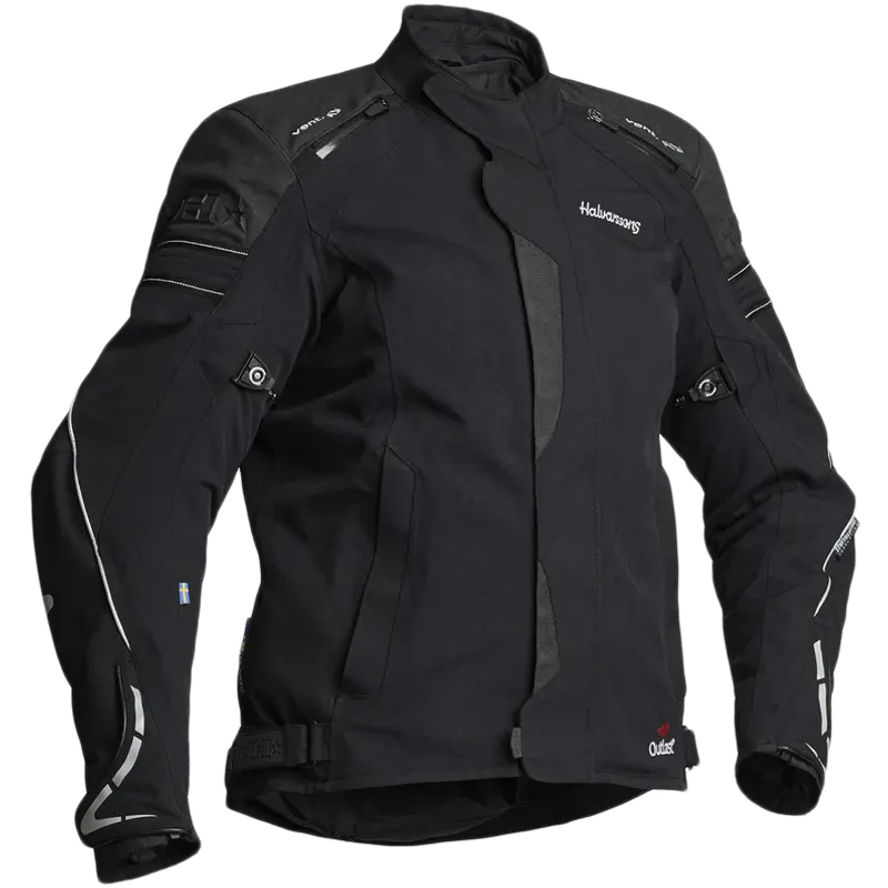 Halvarssons Walkyria Dame MC-jakke tekstil 2L laminert Svart/Gul vest