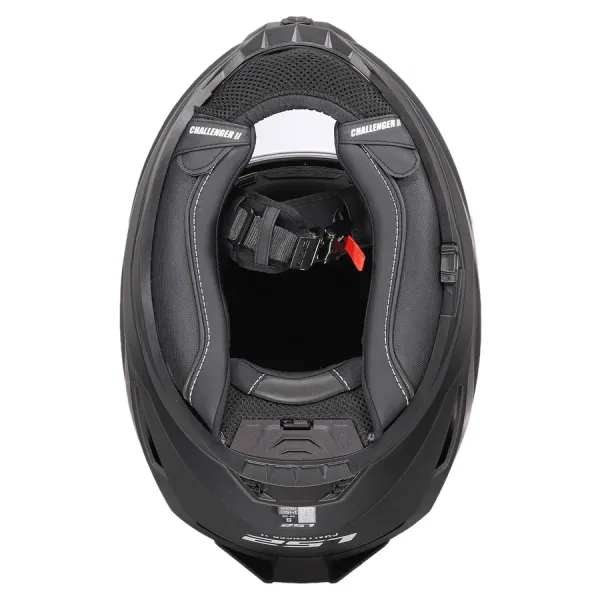 LS2 MC-Hjelm FF817 Challenger II Flaman Hvit/Rosa glassfiberhjelm med solbrille