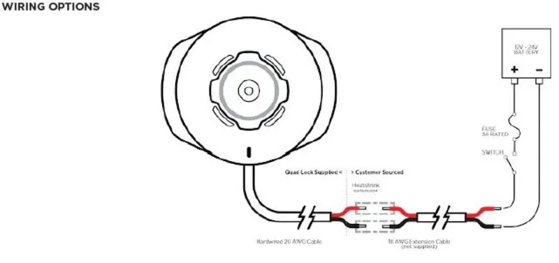 Quad Lock 12V-24V Trådlås lading - Wireless Charging Head