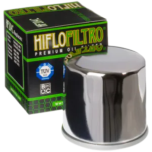 Hovedbilde HiFlo oljefilter 20-HF204C CHROME for Honda. Kawasaki, Triumph, ...