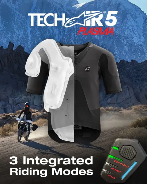 Alpinestars Tech Air 5 Plasma System Airbag vest med utskiftbar patron og 3 moduser