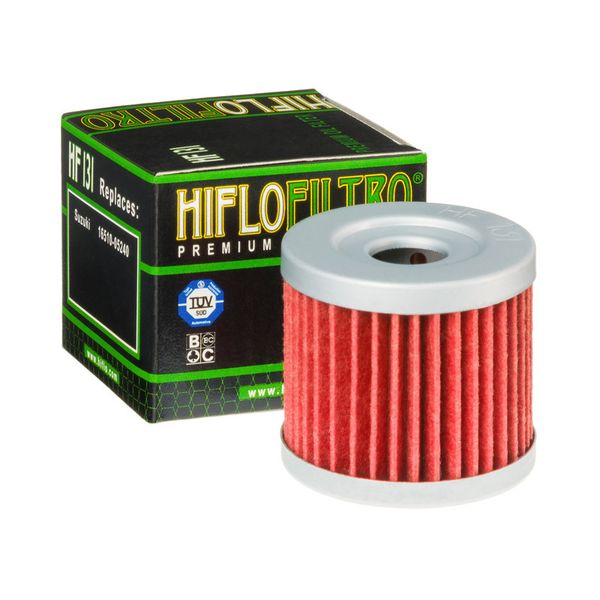 HiFlo oil filter innsats HF131 for Suzuki GSX125, Hyosung 125cc m.fl