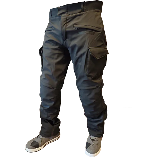 Bullfighter Ghost Softshell MC-Bukse Svart med AA-skli, hofte og kne -beskyttelse 