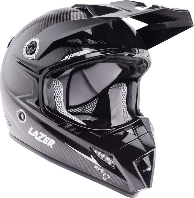Hovedbilde Lazer MX8 Carbon Svart matt / hvit carbon Crosshjelm