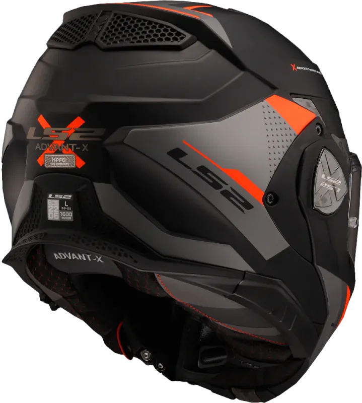 LS2 FF901 Advant X Oblivion Matt Svart/Oransje/Titan MC-hjelm