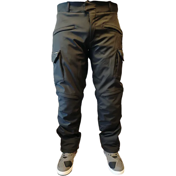 Bullfighter Ghost Softshell MC-Bukse Svart med AA-skli, hofte og kne -beskyttelse 