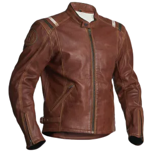 Hovedbilde Halvarssons Skalltorp MC-skinnjakke Soft-washed i geit, Brun Cognac ...