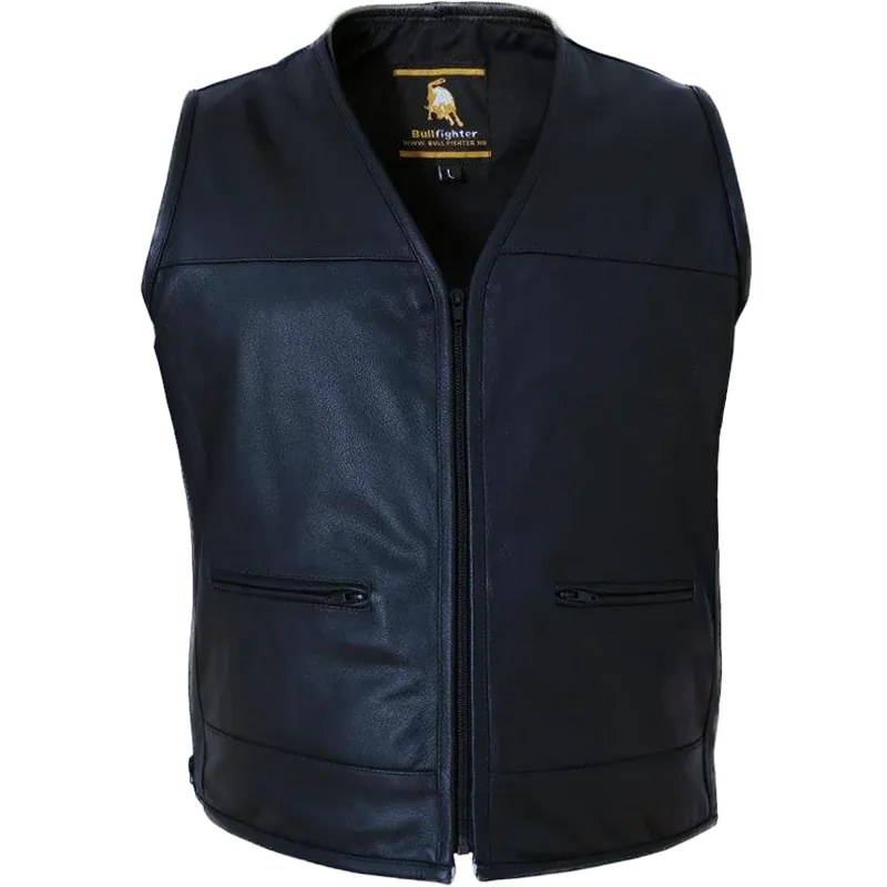 Bullfighter Buffalo Skinnvest V-cut Svart Svart