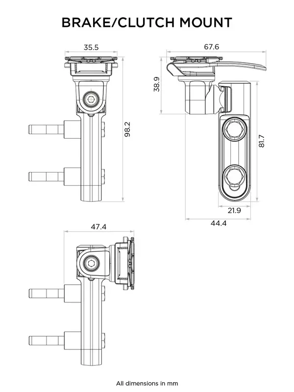 Quad Lock Motorcycle Brake Clutch Mount