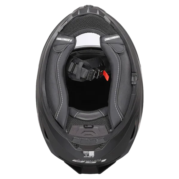 LS2 MC-Hjelm FF817 Challenger II Matt Svart glassfiberhjelm med solbrille