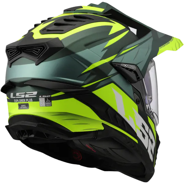 LS2 Endurohjelm MX701 Spire Gul med solbrille og pinlock