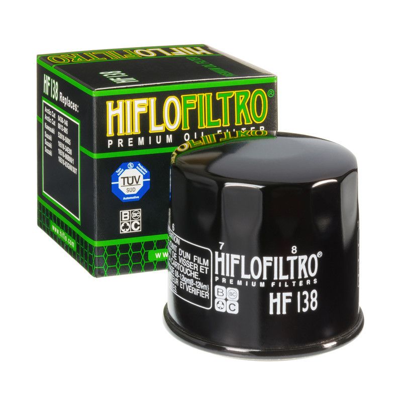 HiFlo oljefilter HF138 for Suzuki, Aprilia, ArcticCat